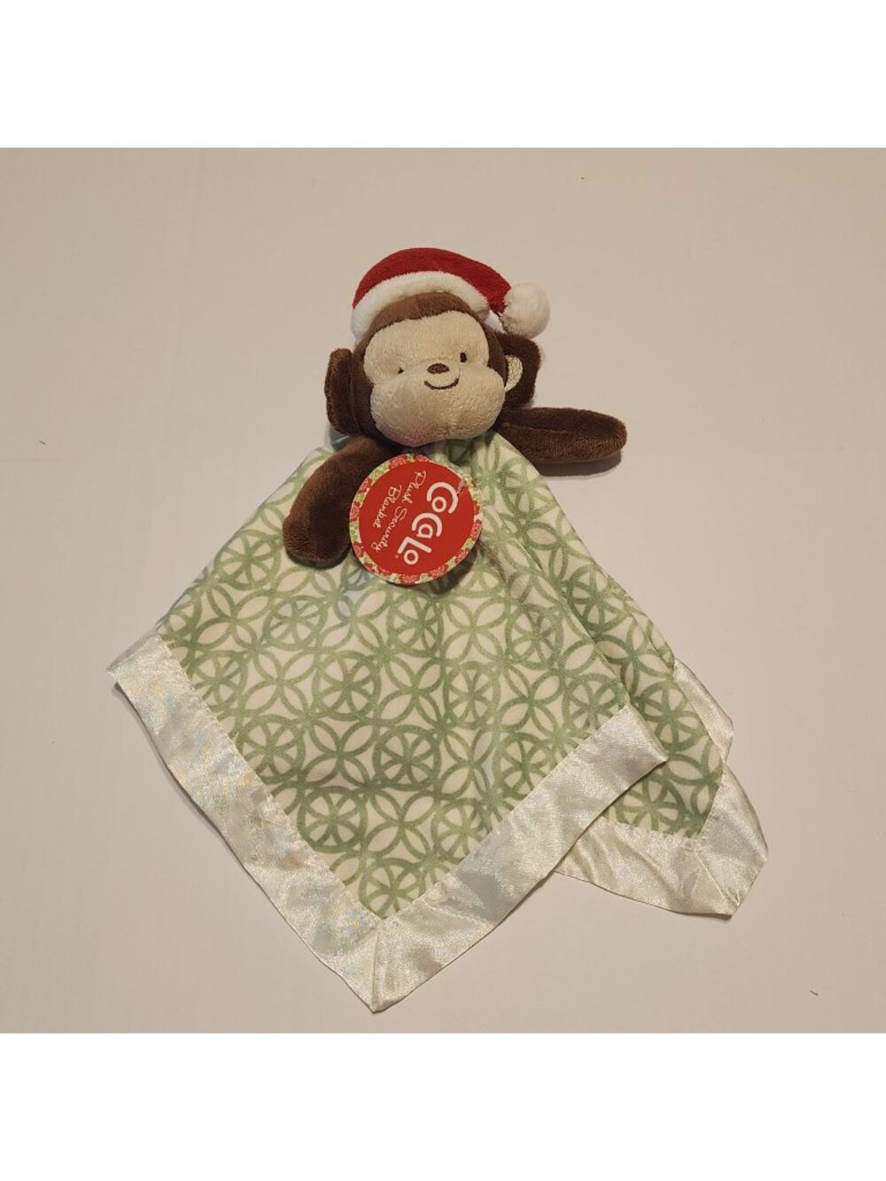 Cocalo monkey lovey security blanket Santa hat